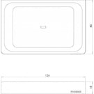Phoenix Gloss Soap Dish Matte Black Technical Drawing - The Blue Space