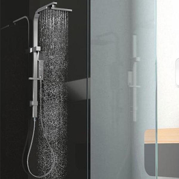 Phoenix Lexi Twin Shower-Chrome - rain shower in bathroom