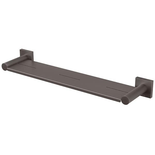 Phoenix Radii Metal Shelf Square Plate - Gun Metal 450mm
