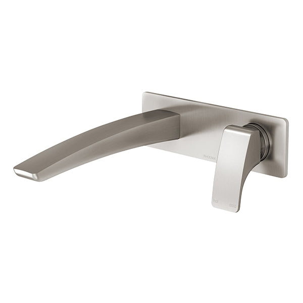 Phoenix Rush Wall Basin/Bath Set 180mm Brushed Nickel