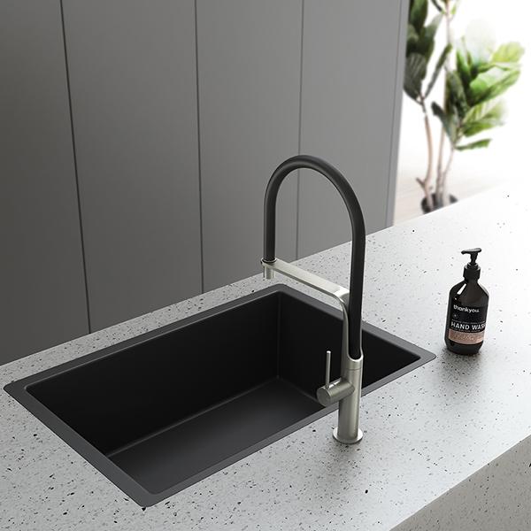 Phoenix Vido Flexible Hose Sink Mixer - Brushed Nickel