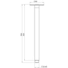 Phoenix Vivid Ceiling Arm Only 300mm Technical Drawing - Online at The Blue Space