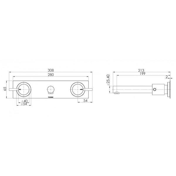 Phoenix Vivid Pin Lever Basin Set 200mm