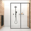 Phoenix Vivid Slimline Shower/Wall Mixer-Matte Black - with shower