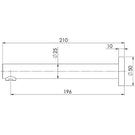 Phoenix Vivid Wall Bath Outlet-Gun Metal - specs - line drawing and dimensions