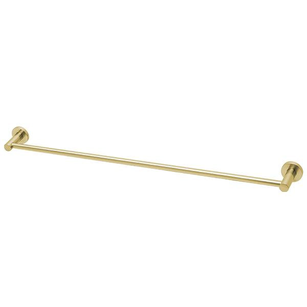 Phoenix Radii Single Towel Rail Round Plate - Brushed Gold