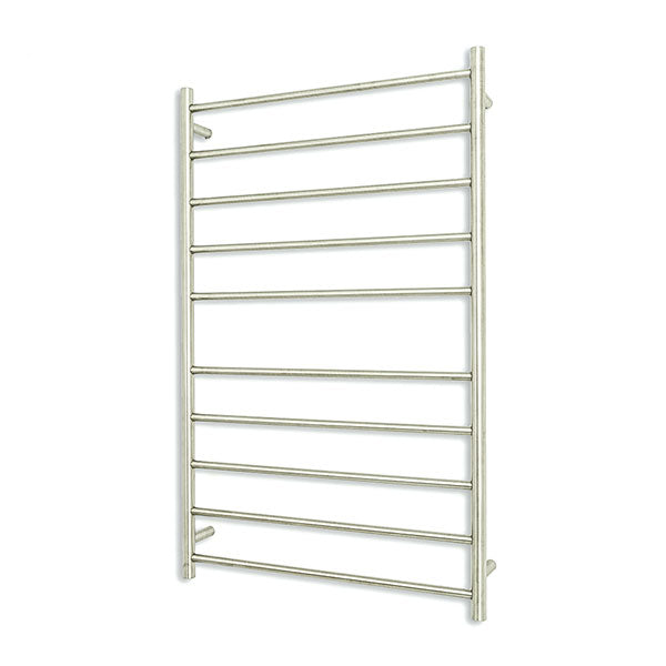 Radiant Round 10 Bar Heated Towel Ladder 750x1200 Brushed Stainless