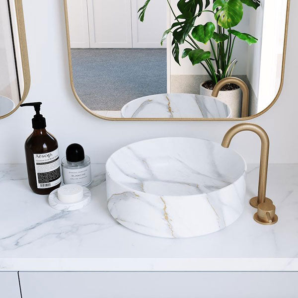 Eight Quarters Regency Circle Gloss White Basin online at The Blue Space