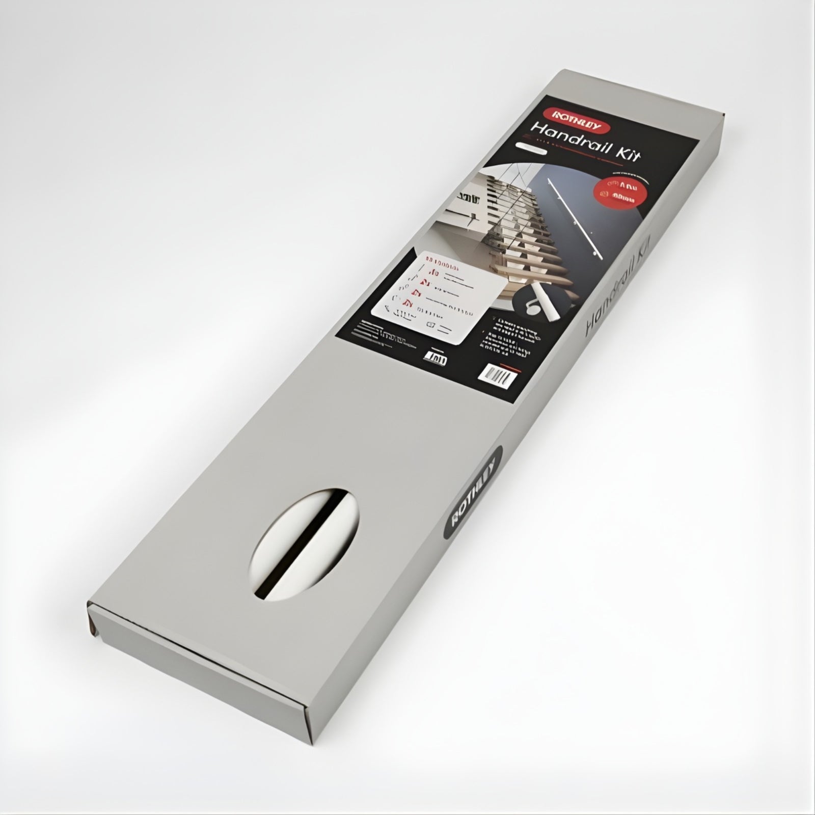 Package Rothley Anti Bacterial Indoor Handrail Kit Matt White ROKMW3600I - The Blue Space