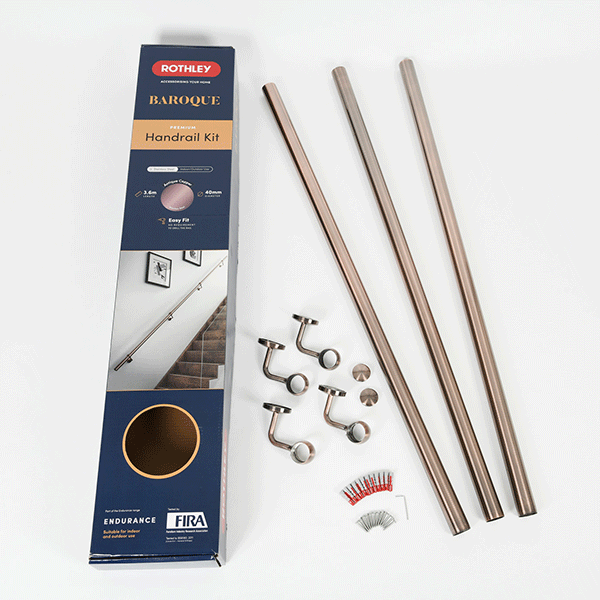 Rothley Baroque Handrail Kit Polished Stainless Steel
