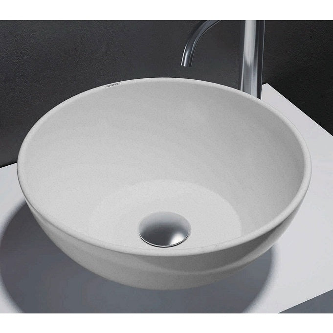 Sarah Stone Basin 380 in Matte White finish | The Blue Space
