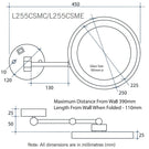 Technical Drawing: Thermogroup Ablaze Lit Magnifying Mirror 5x Mag