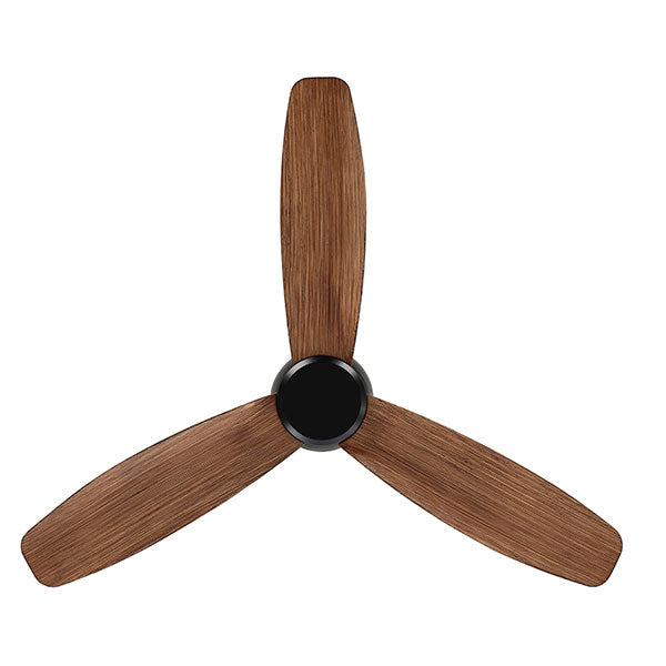 Eglo Seacliff 44" 112cm DC Ceiling Fan - Black with Light Walnut finish - The Blue Space