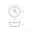 Technical Drawing - Seima Icaria Kitchen Sink 