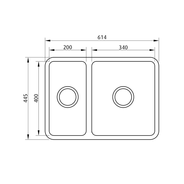 Seima Kubic 1.5 Bowl Undermount/Overmount Kitchen Sink Dimensions