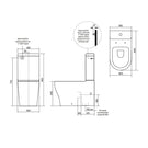 Seima Limni Clean Flush Wall Faced Toilet Suite with Classic Seat technical drawings