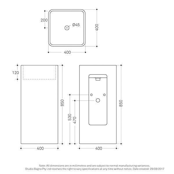 Studio Bagno Semplice Column Freestanding Basin