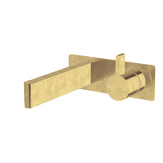 Sussex Calibre Wall Bath Mixer Outlet System 150mm Living Tumbled Brass Online at The Blue Space