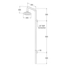 Technical Drawing - Sussex Monsoon Column Shower Hot/Cold