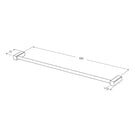 Sussex Suba Single Towel Rail 900mm Technical Drawing - The Blue Space