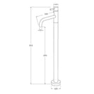 Technical Drawing - Sussex Voda Floormount Mixer 160mm