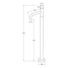 Technical Drawing - Sussex Voda Floormount Mixer 200mm