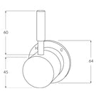 Technical Drawing - Sussex Voda Wall Mixer SS 316