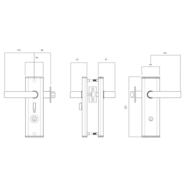 Lockwood Nexion L3 Mechanical Double Cylinder Entrance Lock Matte Black