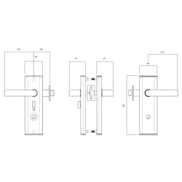 Lockwood Nexion L3 Mechanical Double Cylinder Entrance Lock Satin Chrome Pearl online at The Blue Space