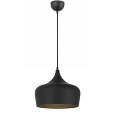 Telbix Polk ES 30cm Pendant Black | The Blue Space