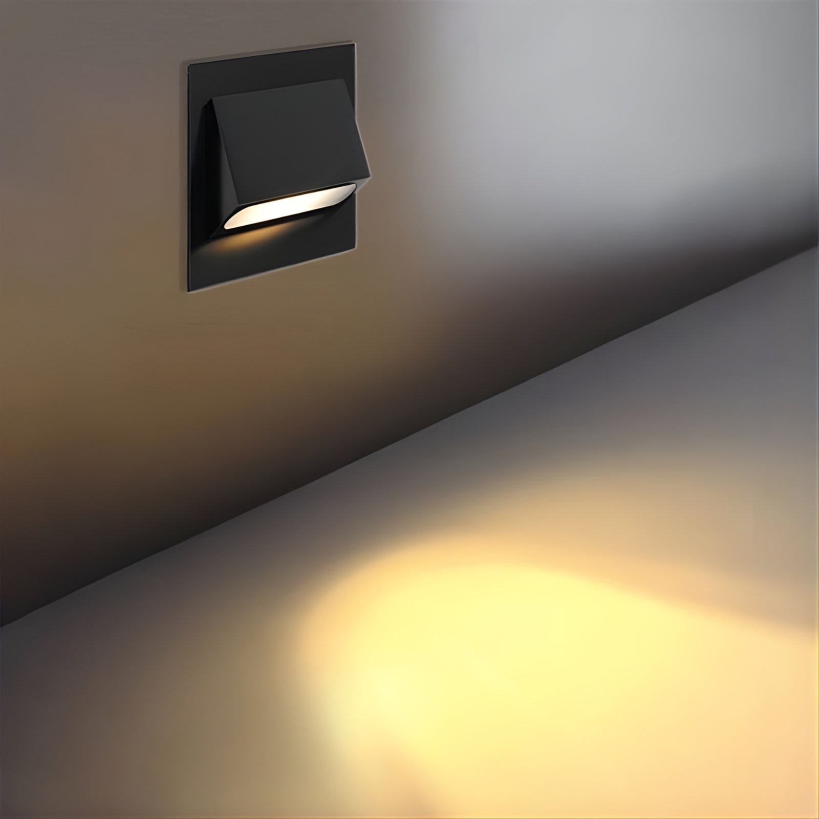 Telbix Brea 3W LED Wall Step Light in Warm White, Black - The Blue Space