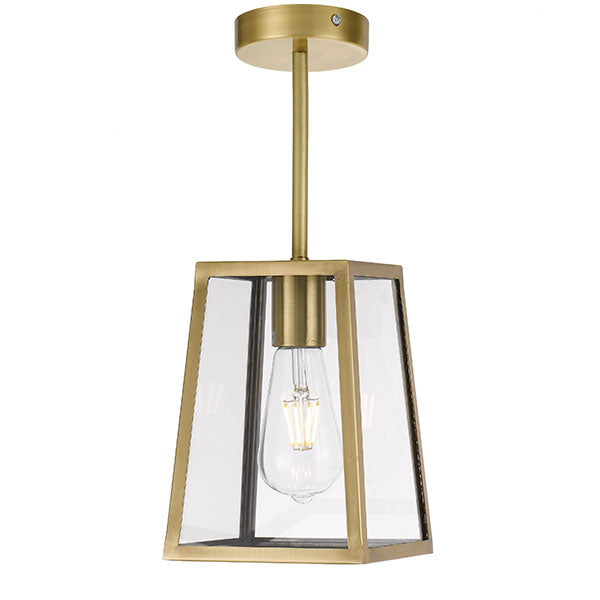 Telbix Cantena ES 15cm Pendant - Antique Brass | The Blue Space