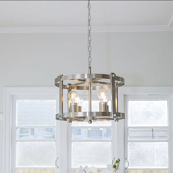 Telbix Finley ES 46cm 4 Light Pendant in Nickel | The Blue Space