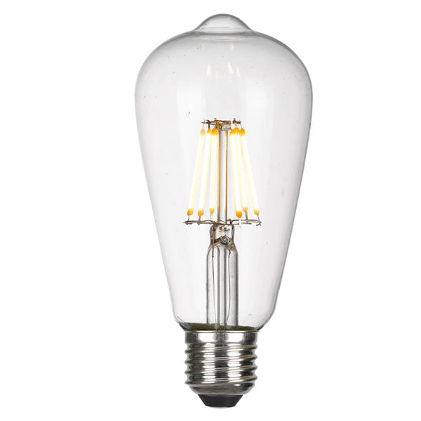 Telbix ES 8W LED ST64 Pilot Globe - Cool White - Clear | The Blue Space