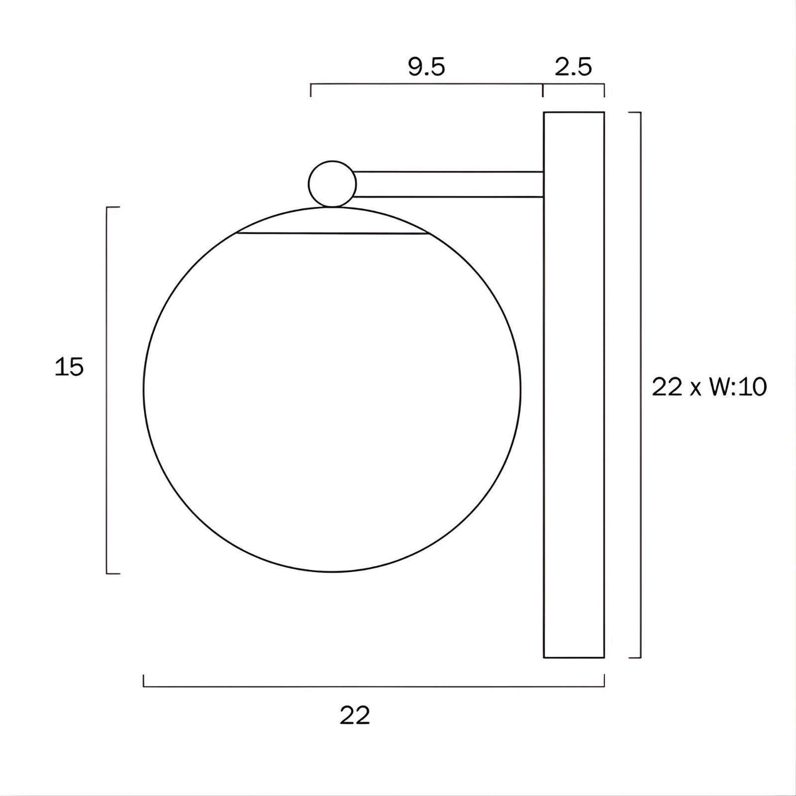 Telbix Marsten ES Wall Light in Black | The Blue Space
