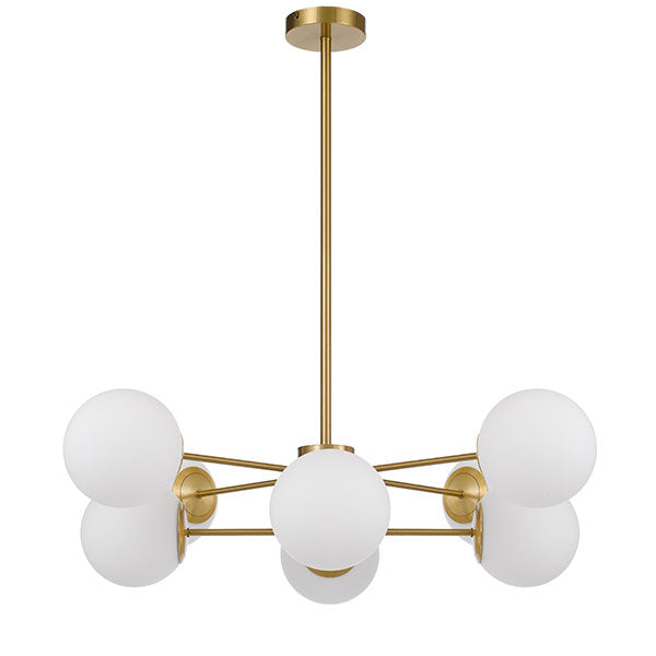 Telbix Marsten ES 8 Light Pendant in Antique Gold | The Blue Space