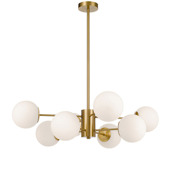 Telbix Marsten ES 8 Light Pendant in Antique Gold | The Blue Space
