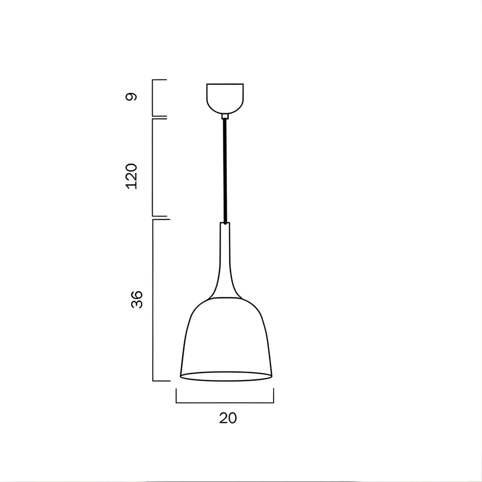 Telbix Polk E27 20cm Pendant Black