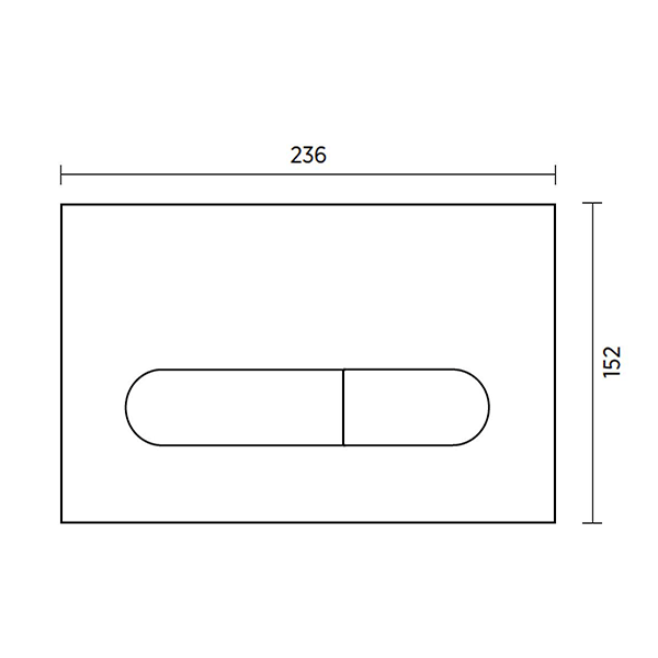Seima 500 Series Flush Plate Technical Drawing - The Blue Space