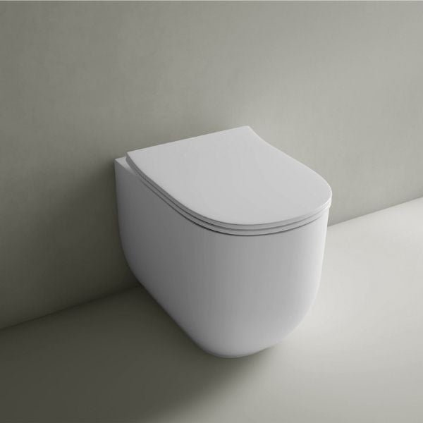 Studio Bagno Milady Rimless Wall Faced Toilet Suite Gloss White - The Blue Space