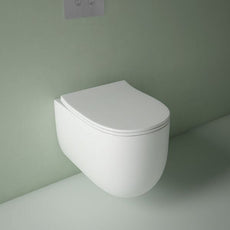 Studio Bagno Milady Wall Hung Toilet Suite Matte White - The Blue Space