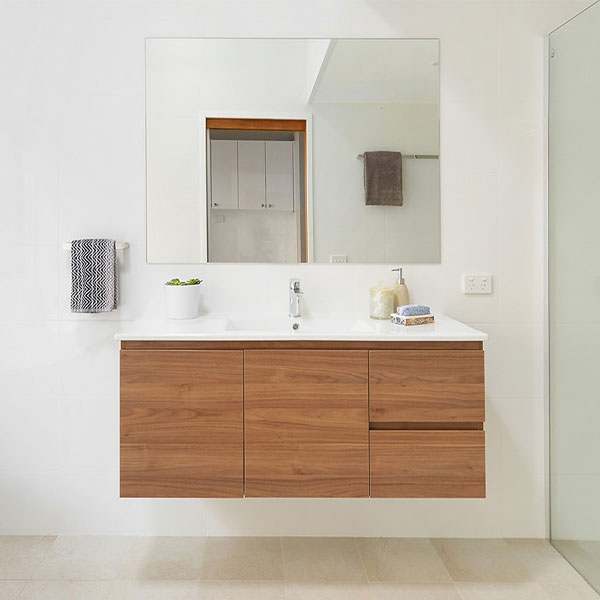 ADP Glacier Lite Door and Drawer Twin Vanity with Ceramic Top