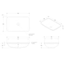 ADP Glory Solid Surface Under Counter Basin Technical Drawing - Online at The Blue Space