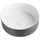 ADP Margot Duo Above Counter Basin - Matte Grey Outside/Matte White Inside The Blue Space