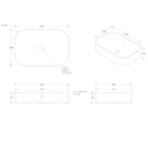 ADP Max Above Counter Basin Technical Drawing - The Blue Space