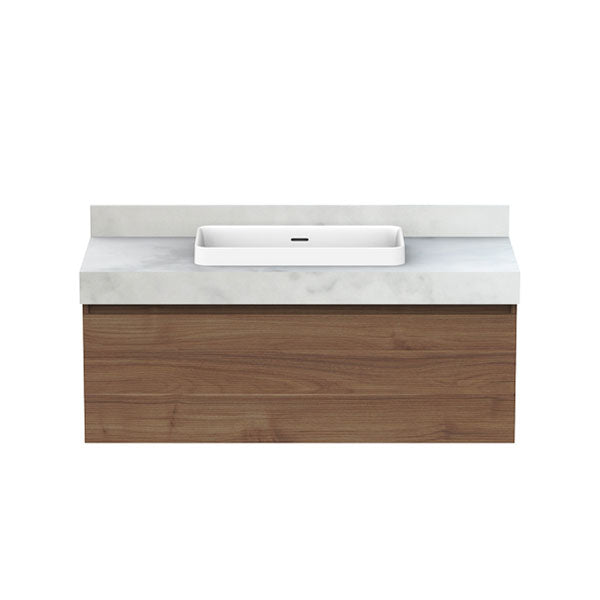 ADP Mayfair All-Drawer Wall Hung Vanity 1200mm Notaio Walnut Ravine | The Blue Space