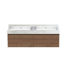 ADP Mayfair All-Drawer Wall Hung Vanity 1500mm Double Basin Notaio Walnut Ravine | The Blue Space