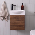 ADP Tiny Semi-Recessed Bathroom Wall Hung Small Vanity 400mm - The Blue Space