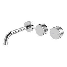 Phoenix Axia Wall Basin/Bath Curved Outlet Hostess Set 180mm Chrome - The Blue Space