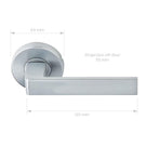 Technical Drawing - Delf Barcelona Dummy Lever Set Round Rosette Bright Chrome